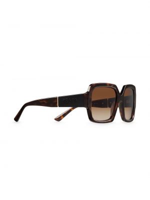 Okulary przeciwsłoneczne w jednolitym kolorze Prada Eyewear brązowe