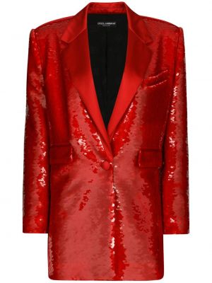 Blazer à paillettes Dolce & Gabbana rouge
