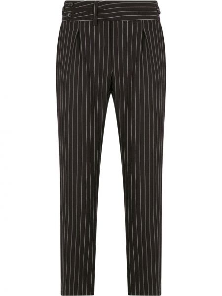 Pantalones rectos a rayas Dolce & Gabbana negro