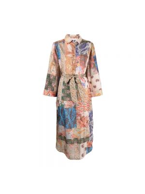 Jedwabna sukienka koszulowa z wzorem paisley Zimmermann