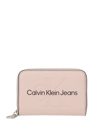 Πορτοφόλι με φερμουάρ Calvin Klein Jeans ροζ