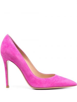 Pumps i mocka Gianvito Rossi rosa