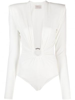 Блуза с v-образно деколте Alexandre Vauthier бяло