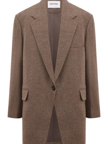 Шерстяной пиджак Low Classic коричневый