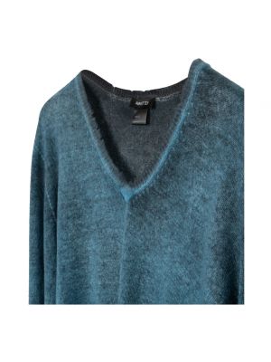Jersey de tela jersey con estampado de cachemira Avant Toi azul