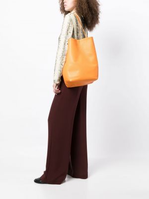Leder shopper handtasche Yu Mei orange
