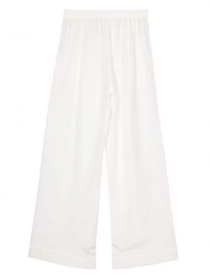 Jedwabne proste spodnie Parosh białe