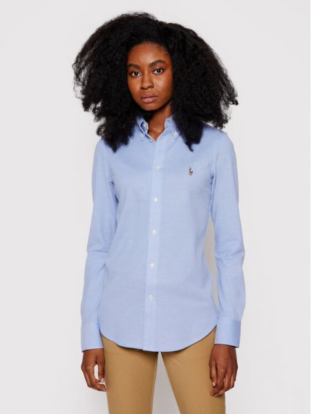 Длинная рубашка Polo Ralph Lauren синяя
