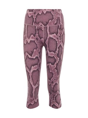Teplákové nohavice s potlačou so vzorom hadej kože Varley ružová