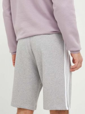 Melange csíkos pamut rövidnadrág Adidas Originals szürke
