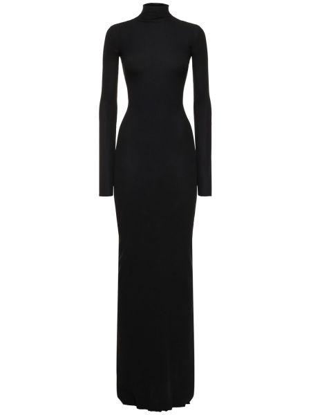 Šaty z nylonu Balenciaga černé
