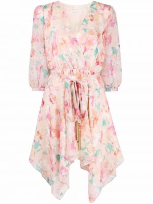 Μini φόρεμα με σχέδιο Patrizia Pepe ροζ