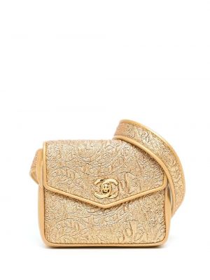 Prošívaný pásek Chanel Pre-owned zlatý