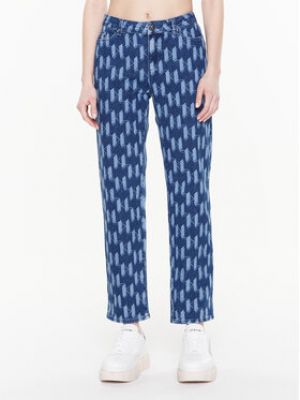 Priliehavé džínsy s rovným strihom Karl Lagerfeld modrá
