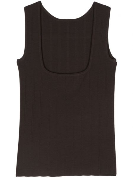 Stribet tanktop Remain brun