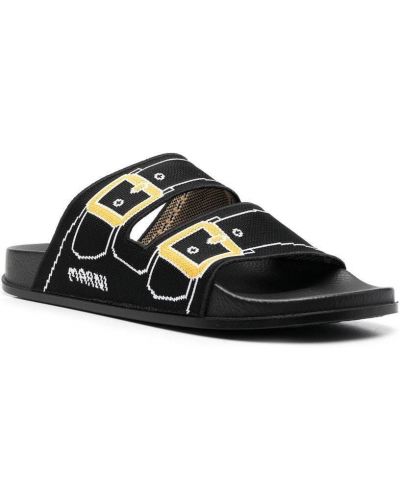 Sandale mit print Marni schwarz