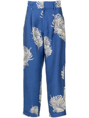 Pantalones de flores Bed J.w. Ford azul