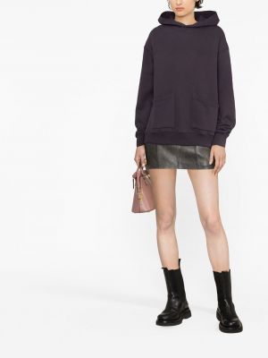 Medvilninis džemperis su gobtuvu su kišenėmis Maison Margiela violetinė