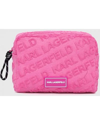 Чанта за козметика Karl Lagerfeld розово