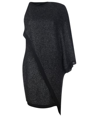 Асимметричное вечернее платье Balmain черное