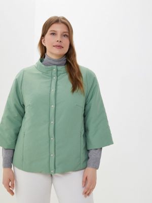 Утепленная демисезонная куртка Notte Bianca зеленая