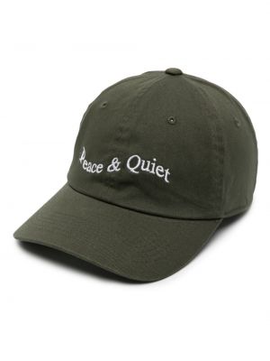 Șapcă cu broderie Museum Of Peace & Quiet verde