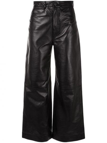 Кожени широки панталони тип „марлен“ с висока талия Proenza Schouler White Label