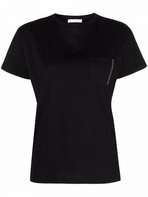 Figurbetonte t-shirt mit taschen Fabiana Filippi schwarz