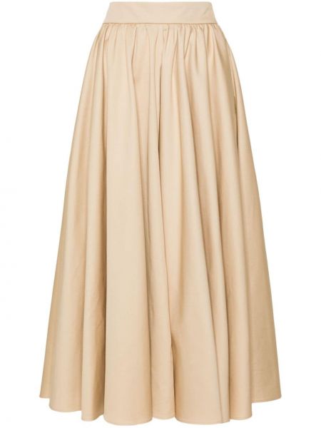 Bavlnená dlhá sukňa Patou béžová