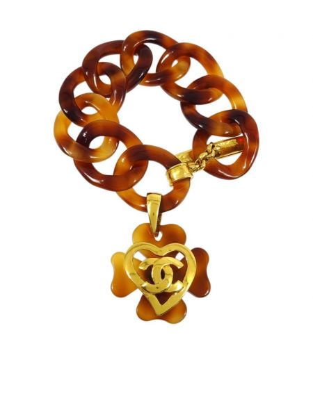 Bracelet manchette de motif coeur Chanel Pre-owned