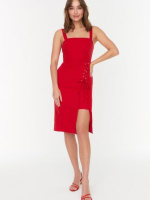 Midi haljina Trendyol crvena