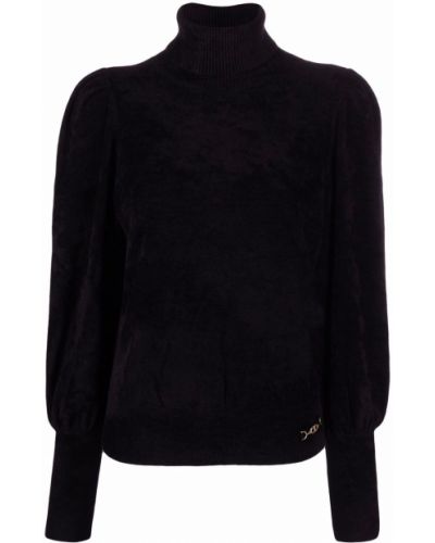 Jersey de punto de cuello vuelto de tela jersey Elisabetta Franchi negro