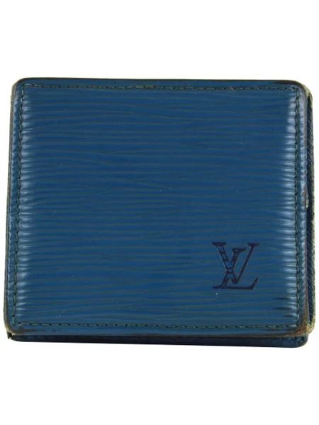 Portefeuille en cuir Louis Vuitton Vintage bleu