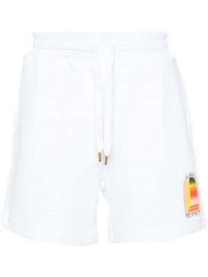 Shorts aus baumwoll mit print Casablanca weiß