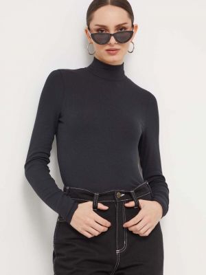 Блуза с дълъг ръкав Abercrombie & Fitch черно
