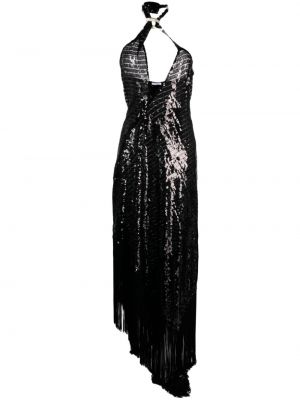 Flitrované večerné šaty Niccolò Pasqualetti čierna
