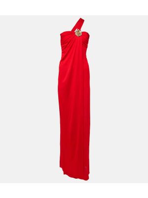 Drapiruotas maksi suknelė Blumarine raudona