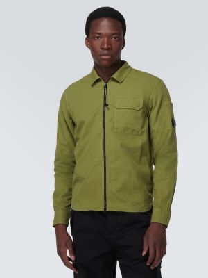 Βαμβακερό πουκάμισο C.p. Company πράσινο
