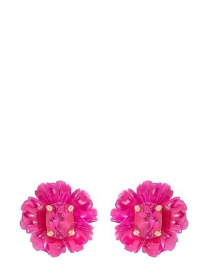 Boucles d'oreilles à imprimé tropical en or rose Irene Neuwirth rose