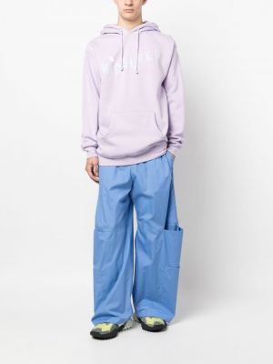 Raštuotas džemperis su gobtuvu Kidsuper violetinė