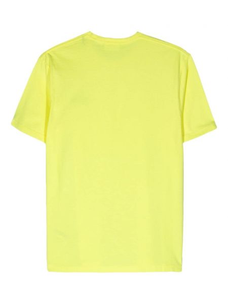 Medvilninis siuvinėtas marškinėliai Mc2 Saint Barth geltona