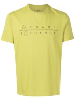 Памучна тениска с принт Armani Exchange