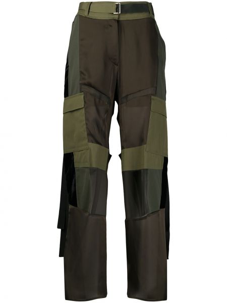 Pantalones cargo de cintura alta Sacai verde