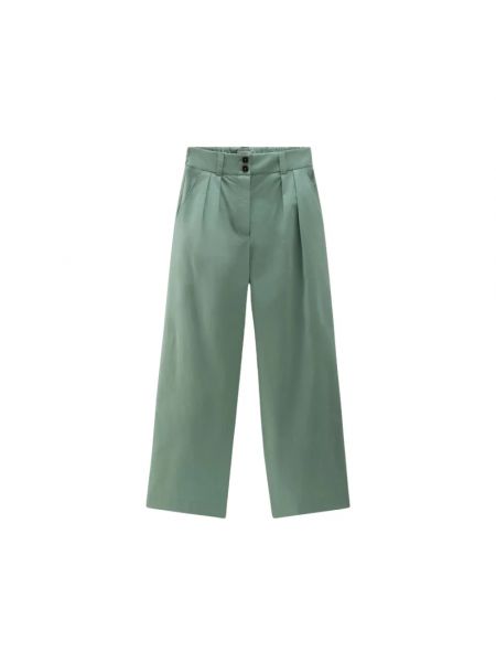Zielone spodnie Woolrich