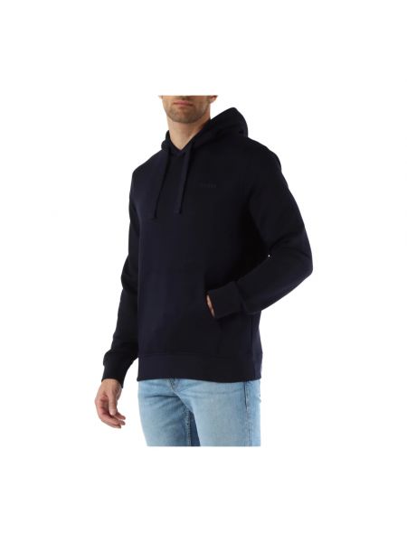 Slim fit hoodie mit print Guess blau
