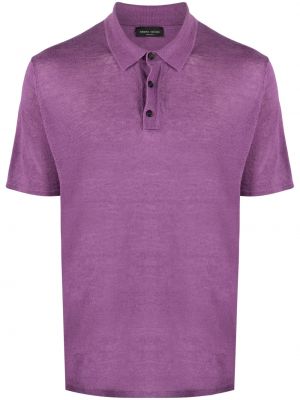 Polo majica Roberto Collina vijolična