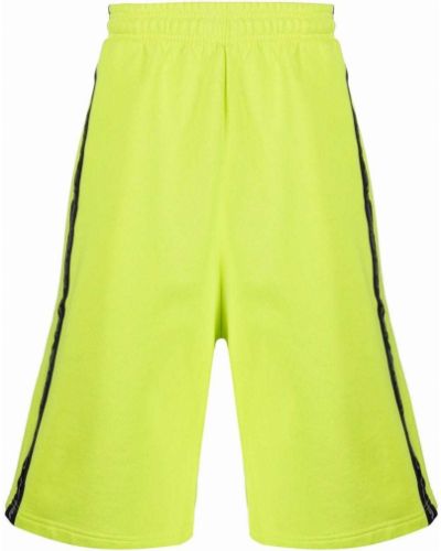Pantalones cortos deportivos a rayas Vetements amarillo