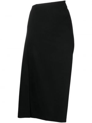 Drapované midi sukně Sportmax černé