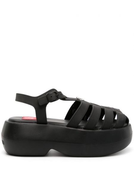 Sandále na platforme Love Moschino čierna