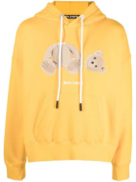 Hoodie con stampa Palm Angels giallo